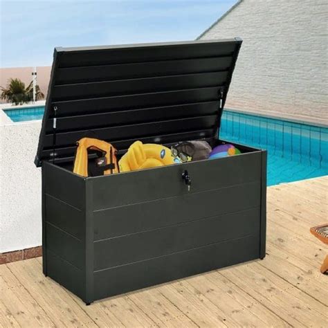 metal garden storage boxes for sale|waterproof outdoor metal storage box.